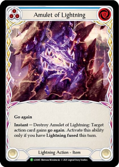 Amulet of Lightning - LGS065, Flesh and Blood: Promo Cards LGS065