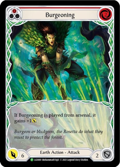 Burgeoning (Red) - LGS069, Flesh and Blood: Promo Cards LGS069