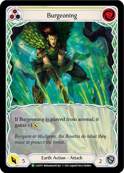 Burgeoning (Yellow) - LGS070, Flesh and Blood: Promo Cards LGS070