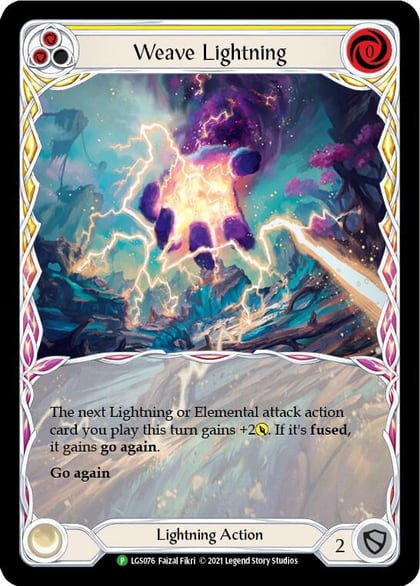 Weave Lightning (Yellow) - LGS076, Flesh and Blood: Promo Cards LGS076
