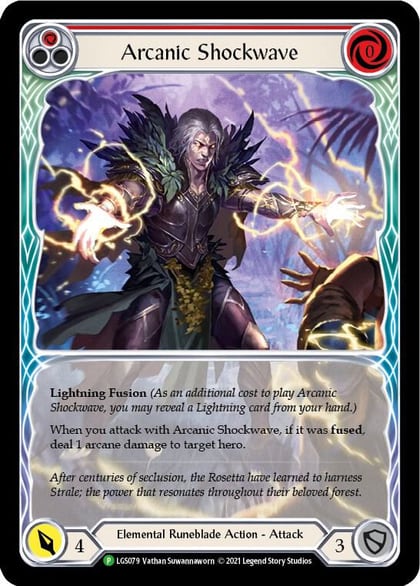 Arcanic Shockwave (Red) (Extended Art) - LGS079, Flesh and Blood: Promo Cards LGS079