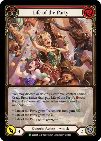 Life of the Party (Red) - LGS084, Flesh and Blood: Promo Cards LGS084