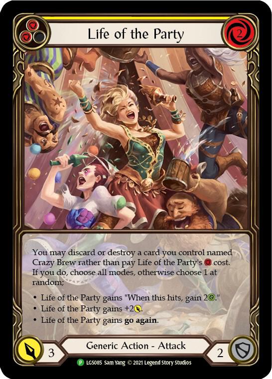 Life of the Party (Yellow) - LGS085, Flesh and Blood: Promo Cards LGS085