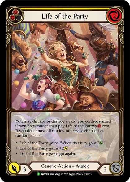 Life of the Party (Yellow) - LGS085, Flesh and Blood: Promo Cards LGS085