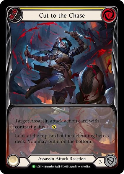 Cut to the Chase (Yellow) - LGS114, Flesh and Blood: Promo Cards LGS114