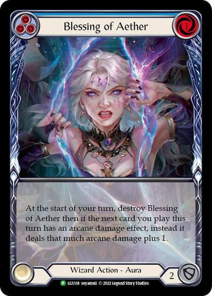 Blessing of Aether (Blue) - LGS118, Flesh and Blood: Promo Cards LGS118