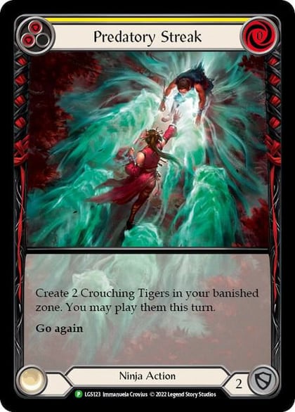 Predatory Streak (Yellow) - LGS123, Flesh and Blood: Promo Cards LGS123