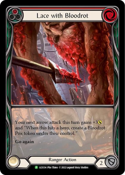 Lace with Bloodrot (Red) - LGS134, Flesh and Blood: Promo Cards LGS134