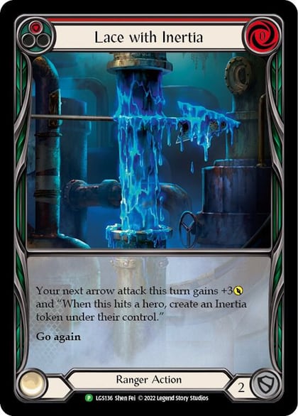 Lace with Inertia (Red) - LGS136, Flesh and Blood: Promo Cards LGS136
