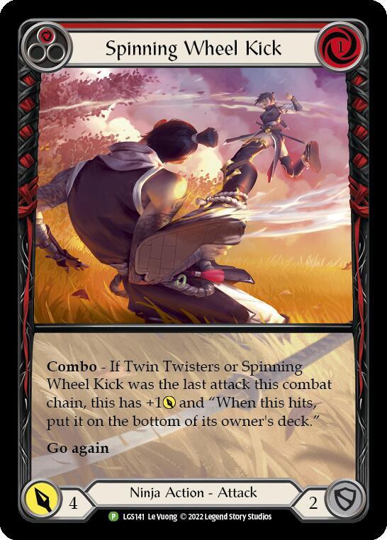 Spinning Wheel Kick (Red) - LGS141, Flesh and Blood: Promo Cards LGS141