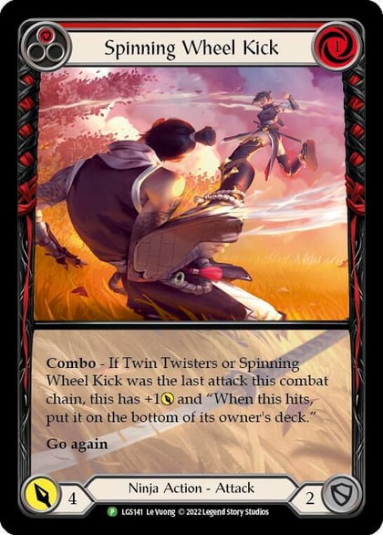 Spinning Wheel Kick (Red) - LGS141, Flesh and Blood: Promo Cards LGS141