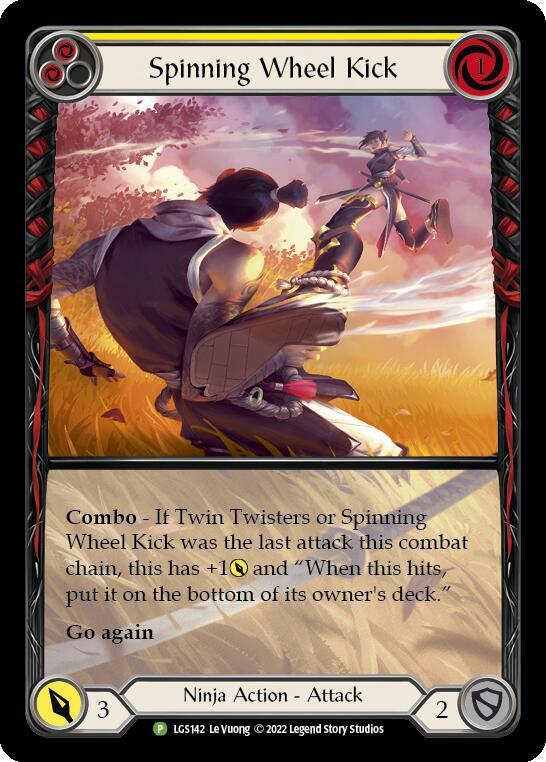 Spinning Wheel Kick (Yellow) - LGS142, Flesh and Blood: Promo Cards LGS142