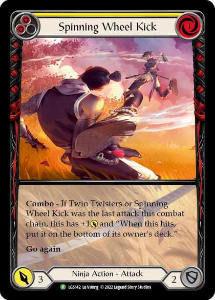 Spinning Wheel Kick (Yellow) - LGS142, Flesh and Blood: Promo Cards LGS142