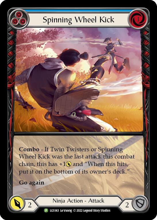 Spinning Wheel Kick (Blue) - LGS143, Flesh and Blood: Promo Cards LGS143
