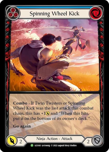 Spinning Wheel Kick (Blue) - LGS143, Flesh and Blood: Promo Cards LGS143