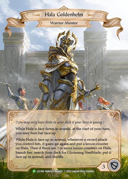Hala Goldenhelm - LGS144, Flesh and Blood: Promo Cards LGS144