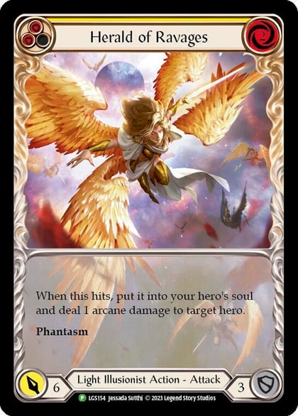 Herald of Ravages (Extended Art) (Yellow) - LGS154, Flesh and Blood: Promo Cards LGS154