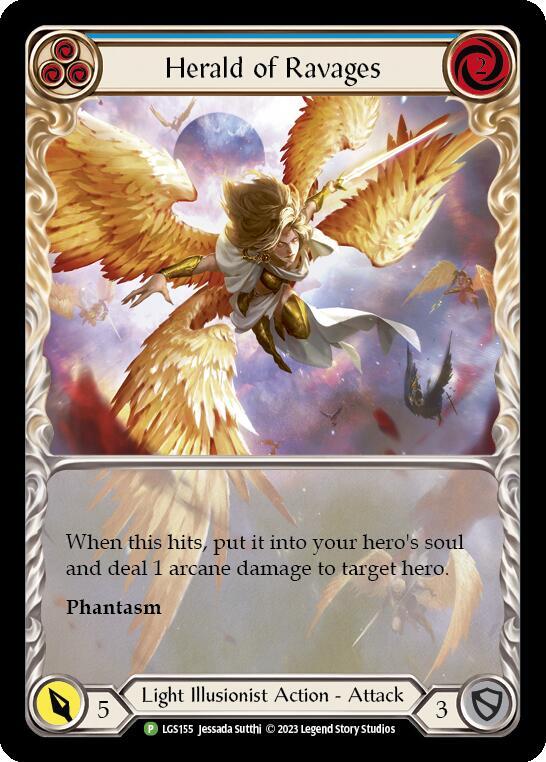 Herald of Ravages (Extended Art) (Blue) - LGS155, Flesh and Blood: Promo Cards LGS155