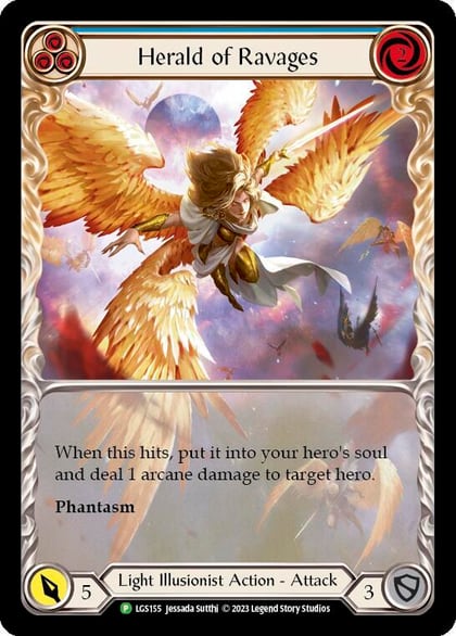 Herald of Ravages (Extended Art) (Blue) - LGS155, Flesh and Blood: Promo Cards LGS155