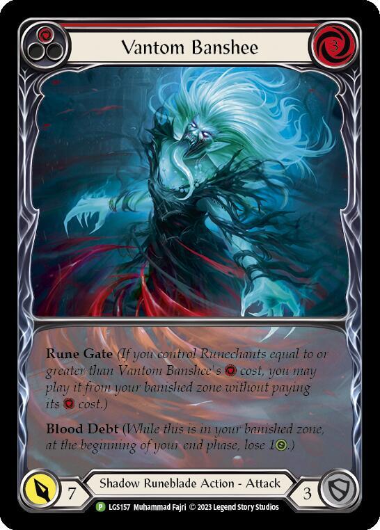 Vantom Banshee (Red) (Extended Art) - LGS157, Flesh and Blood: Promo Cards LGS157