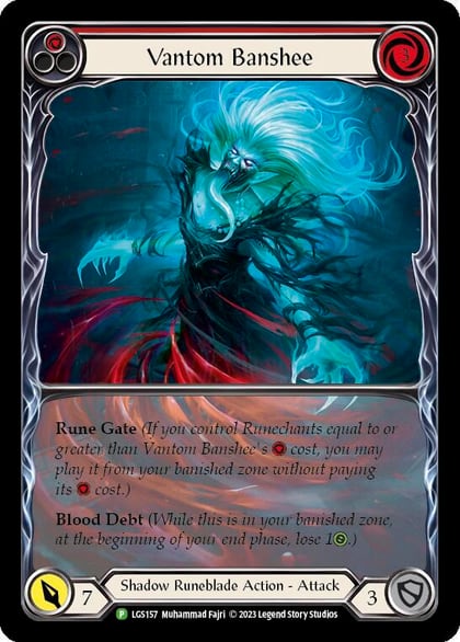 Vantom Banshee (Red) (Extended Art) - LGS157, Flesh and Blood: Promo Cards LGS157