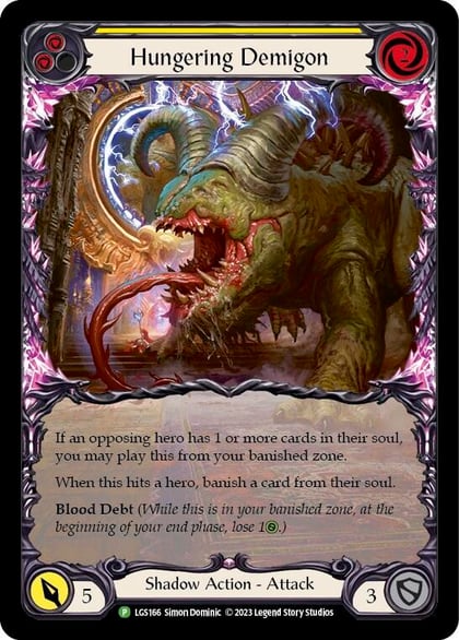 Hungering Demigon (Yellow) - LGS166, Flesh and Blood: Promo Cards LGS166