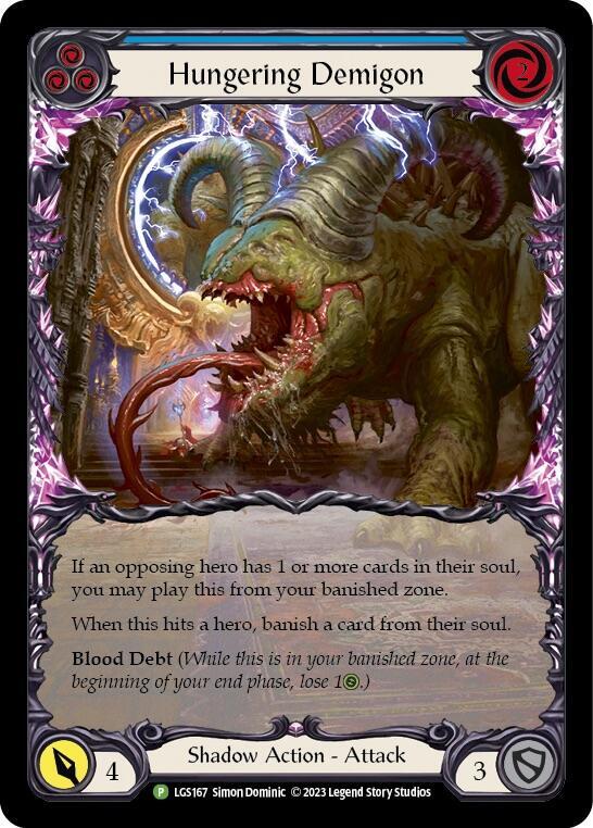 Hungering Demigon (Blue) - LGS167, Flesh and Blood: Promo Cards LGS167