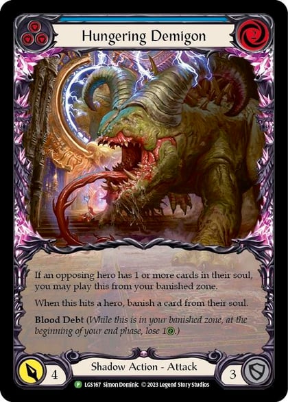 Hungering Demigon (Blue) - LGS167, Flesh and Blood: Promo Cards LGS167