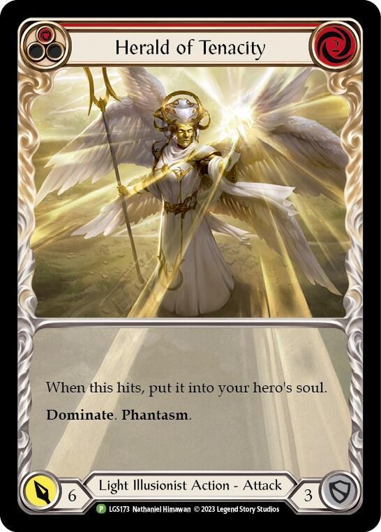 Herald of Tenacity (Red) - LGS173, Flesh and Blood: Promo Cards LGS173