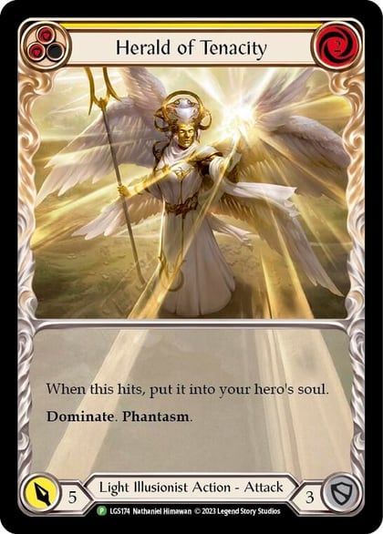 Herald of Tenacity (Yellow) - LGS174, Flesh and Blood: Promo Cards LGS174