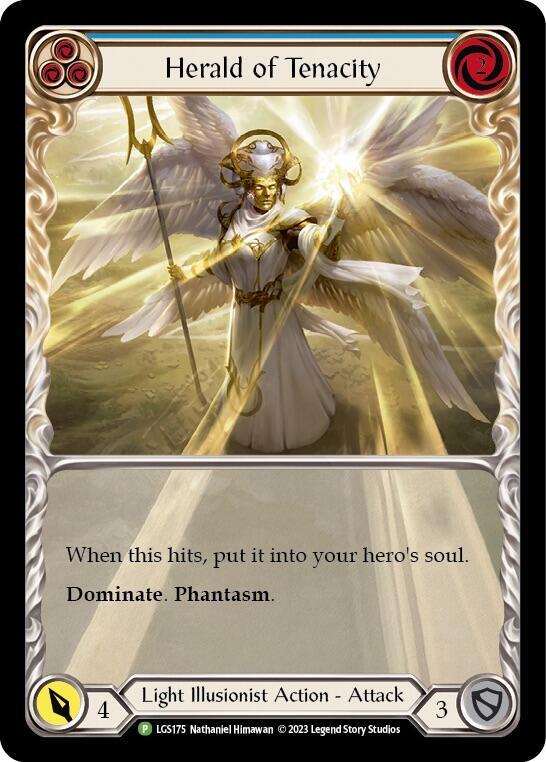 Herald of Tenacity (Blue) - LGS175, Flesh and Blood: Promo Cards LGS175