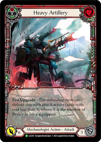 Heavy Artillery (Red) - LGS191, Flesh and Blood: Promo Cards LGS191