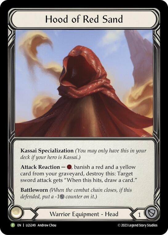 Hood of Red Sand - LGS249, Flesh and Blood: Promo Cards LGS249