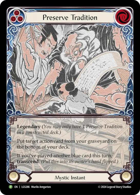 Preserve Tradition // Inner Chi - LGS286, Flesh and Blood: Promo Cards LGS286