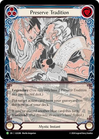 Preserve Tradition // Inner Chi - LGS286, Flesh and Blood: Promo Cards LGS286