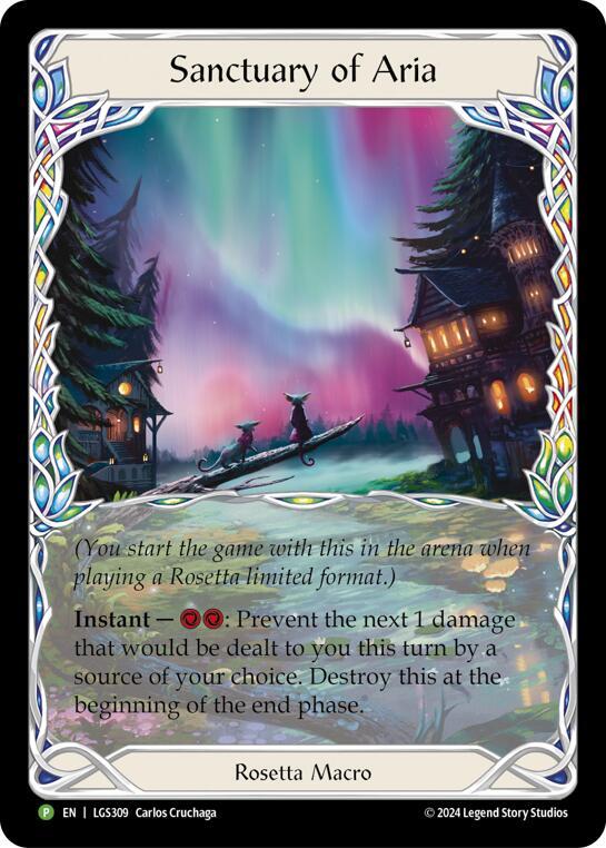 Sanctuary of Aria (Extended Art) - LGS309, Flesh and Blood: Promo Cards LGS309