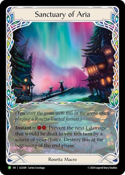 Sanctuary of Aria (Extended Art) - LGS309, Flesh and Blood: Promo Cards LGS309