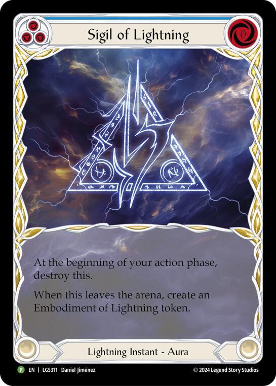Sigil of Lightning (Extended Art) - LGS311, Flesh and Blood: Promo Cards LGS311