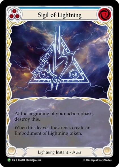 Sigil of Lightning (Extended Art) - LGS311, Flesh and Blood: Promo Cards LGS311