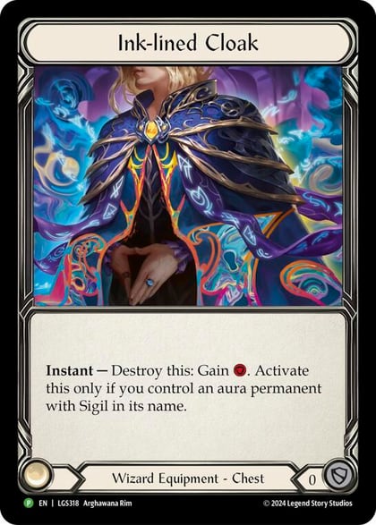 Ink-lined Cloak - LGS318, Flesh and Blood: Promo Cards LGS318