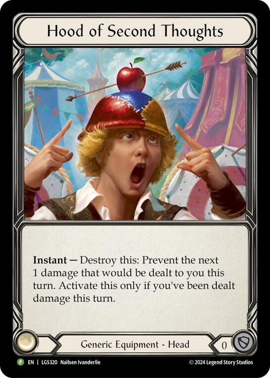Hood of Second Thoughts - LGS320, Flesh and Blood: Promo Cards LGS320