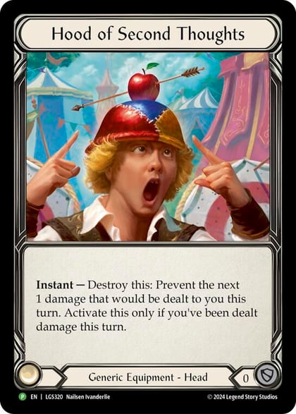 Hood of Second Thoughts - LGS320, Flesh and Blood: Promo Cards LGS320