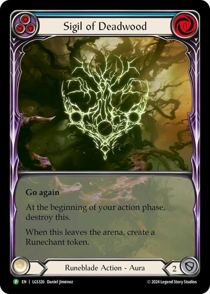 Sigil of Deadwood (Extended Art) - LGS326, Flesh and Blood: Promo Cards LGS326