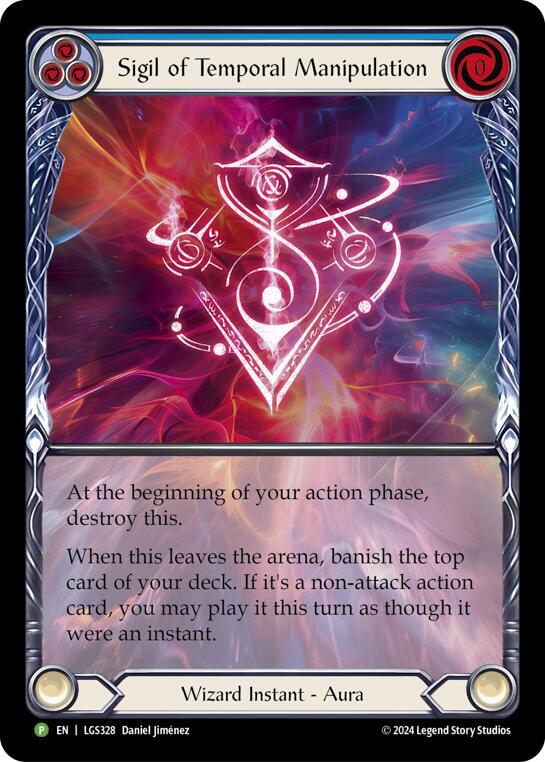 Sigil of Temporal Manipulation (Extended Art) - LGS328, Flesh and Blood: Promo Cards LGS328