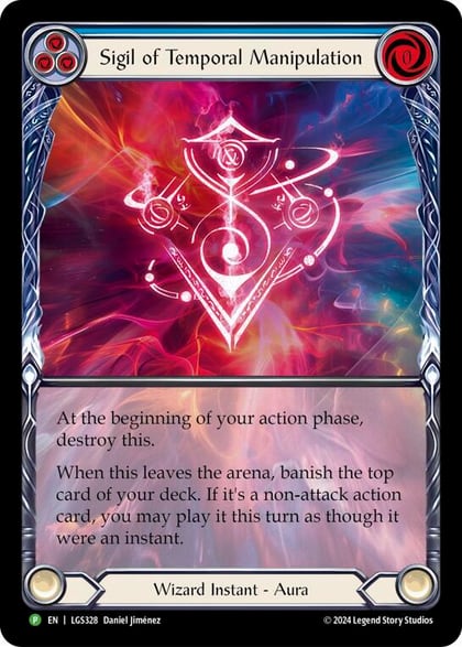 Sigil of Temporal Manipulation (Extended Art) - LGS328, Flesh and Blood: Promo Cards LGS328