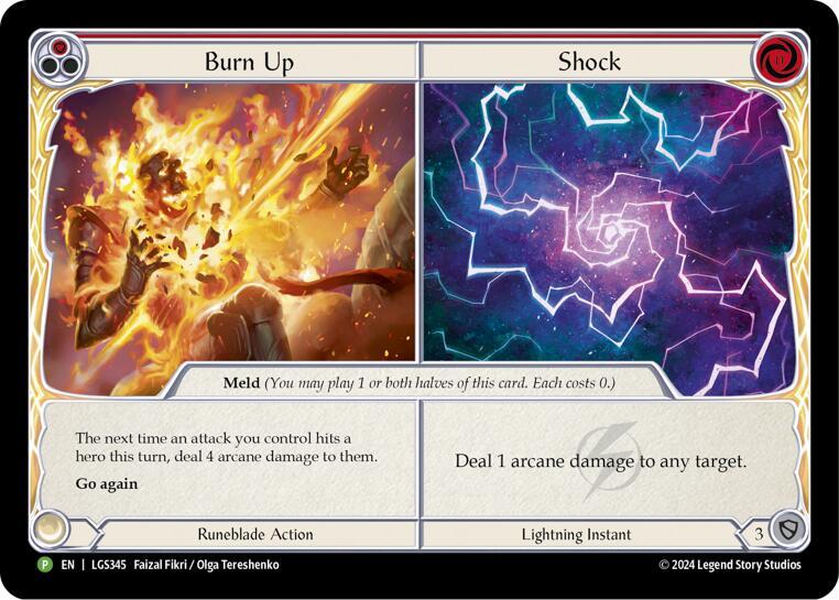 Burn Up // Shock - LGS345, Flesh and Blood: Promo Cards LGS345