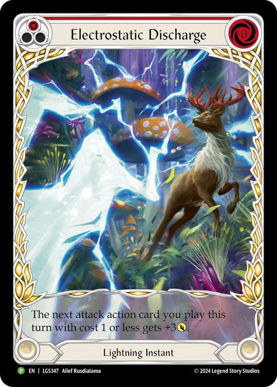 Electrostatic Discharge (Red) (Extended Art) - LGS347, Flesh and Blood: Promo Cards LGS347