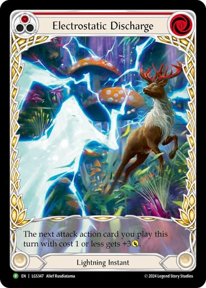 Electrostatic Discharge (Red) (Extended Art) - LGS347, Flesh and Blood: Promo Cards LGS347