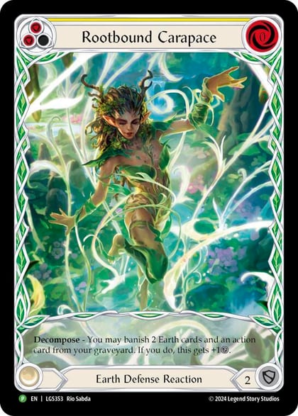 Rootbound Carapace (Yellow) (Extended Art) - LGS353, Flesh and Blood: Promo Cards LGS353