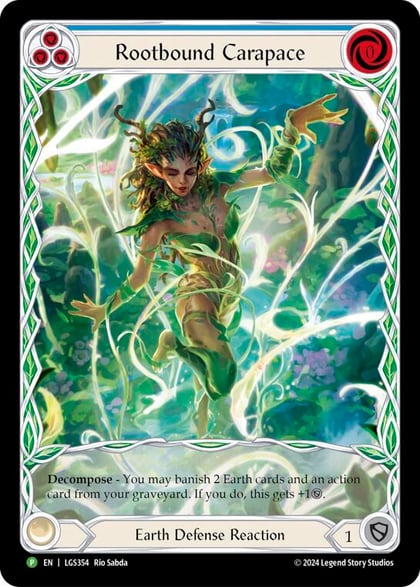 Rootbound Carapace (Blue) (Extended Art) - LGS354, Flesh and Blood: Promo Cards LGS354